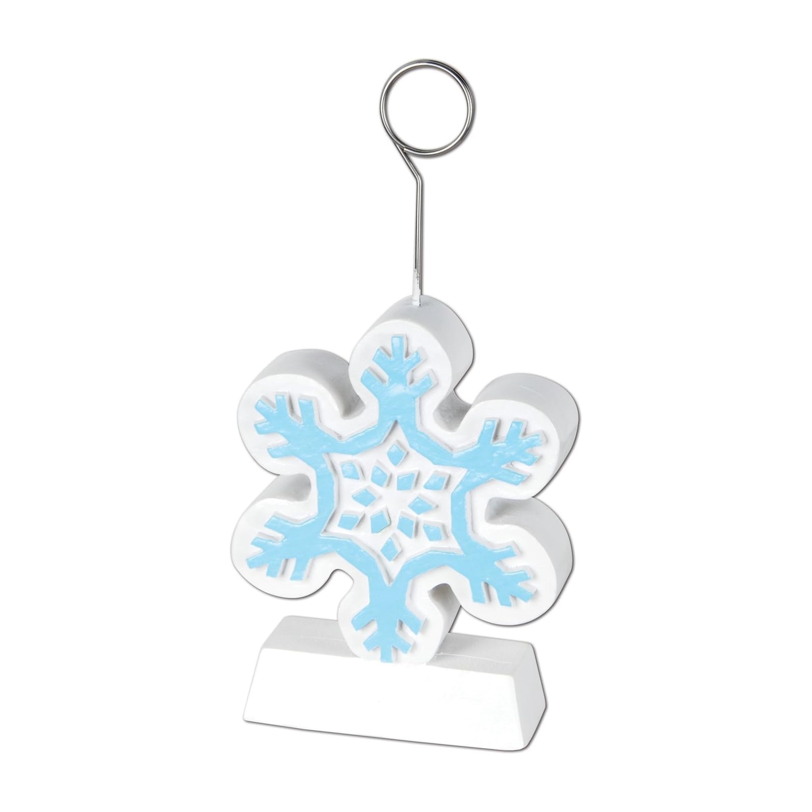 Blue Snowflake Photo Holder And Balloon Weight