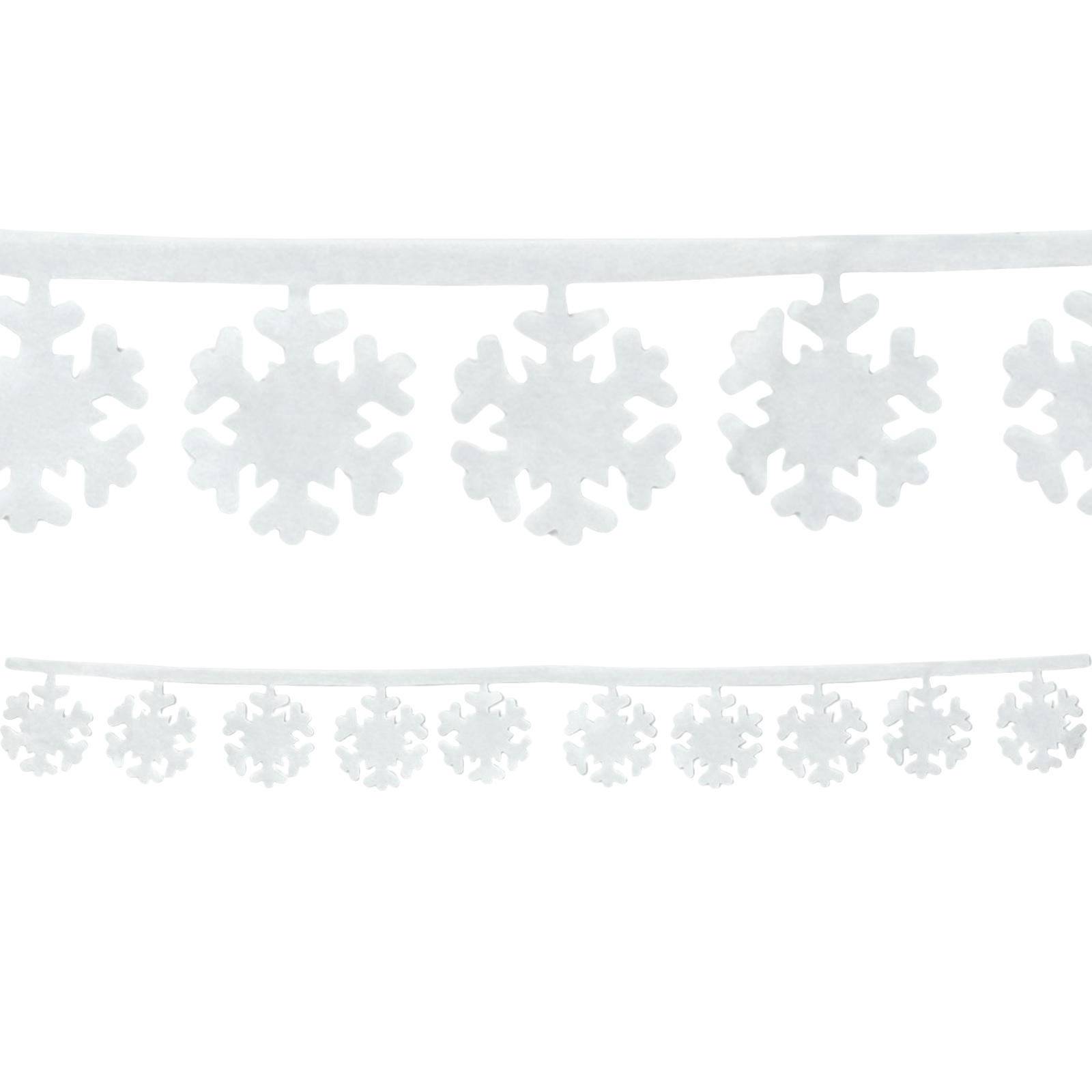 Felt Snowflake Hanging Garland Decoration 1.2m (2 Pieces)