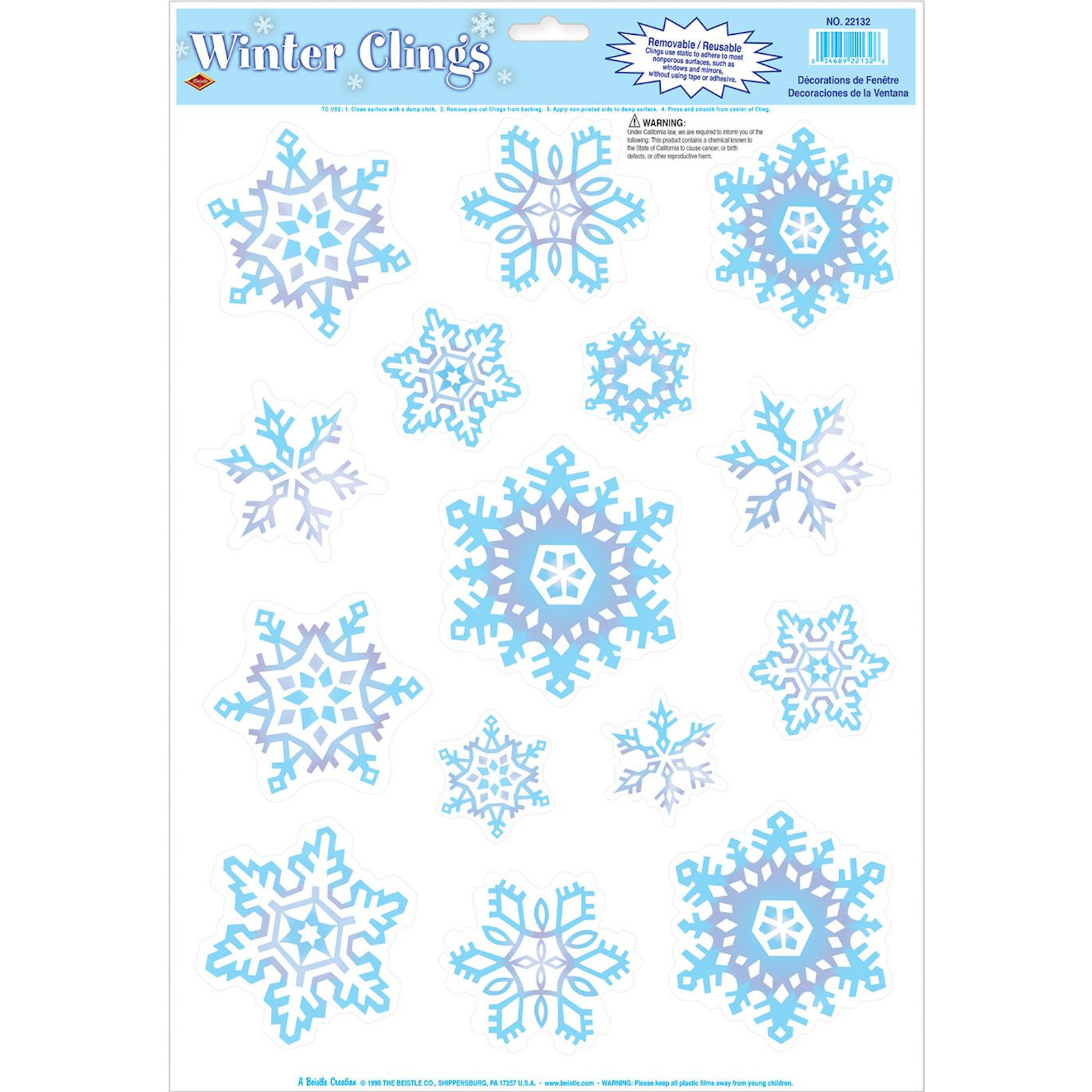 Insta Theme Winter Snowflake Peel and Place