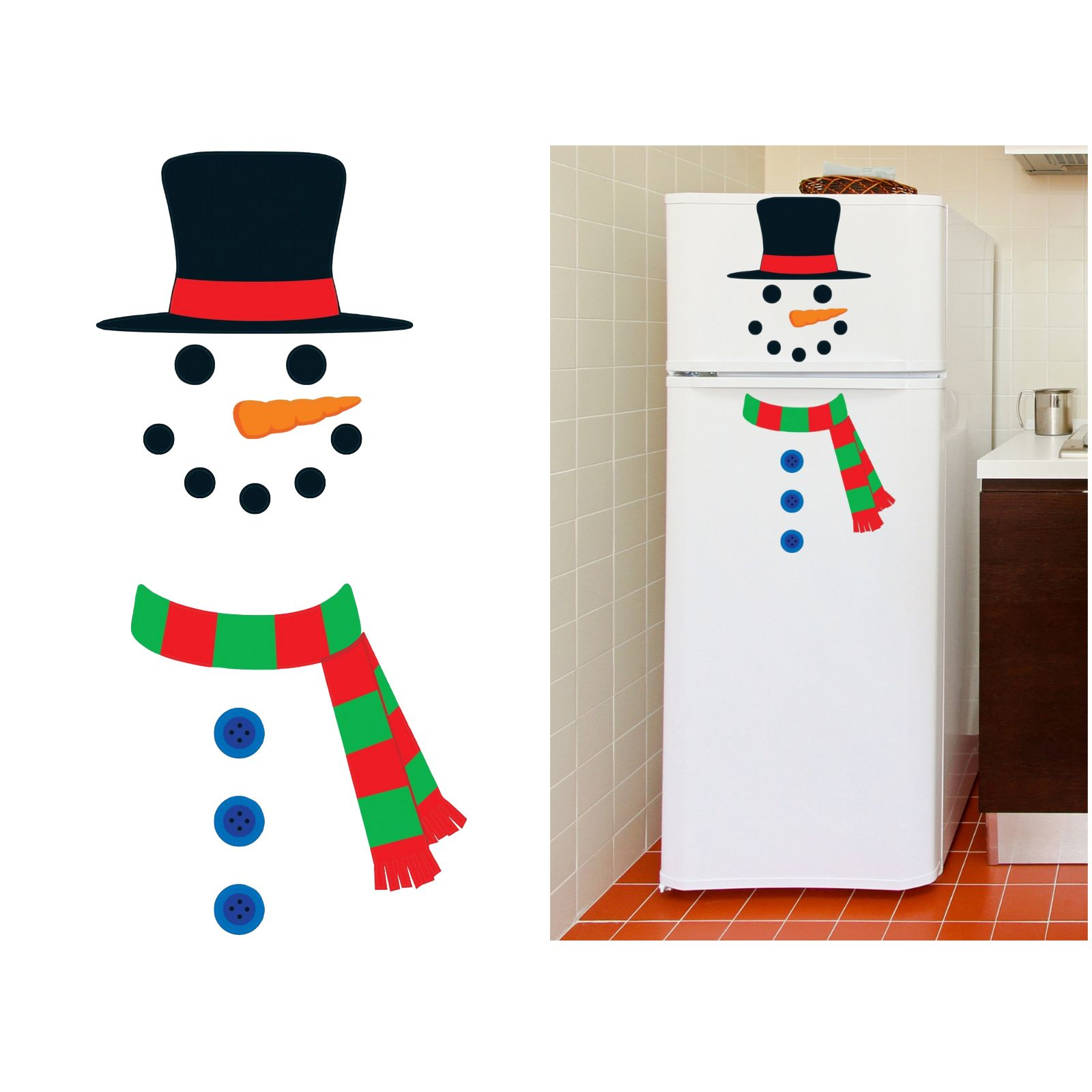 Insta Theme Create-A-Snowman Peel and Place (14 Pieces)