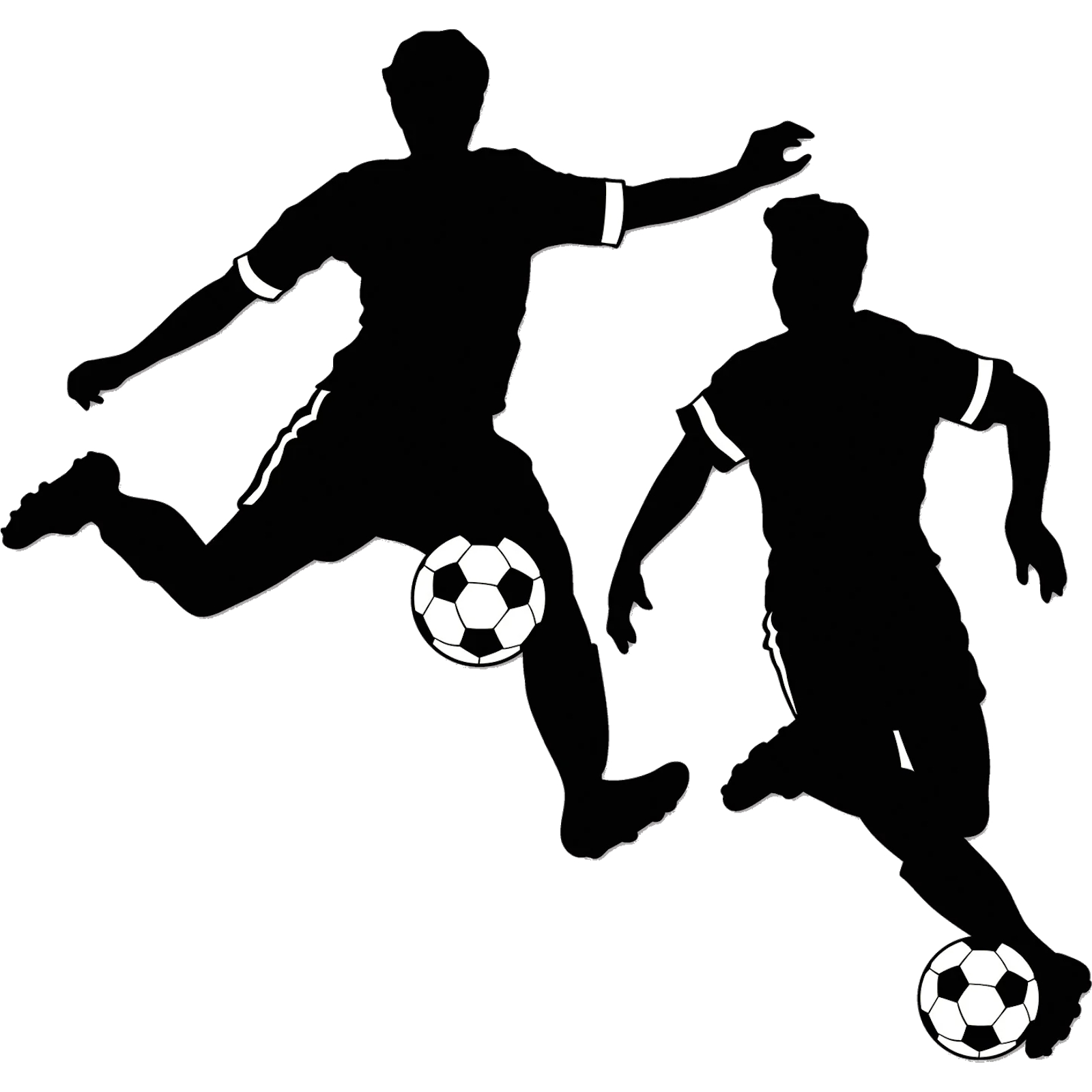 Boy Soccer Player Silhouette Cutouts (Pack of 2)