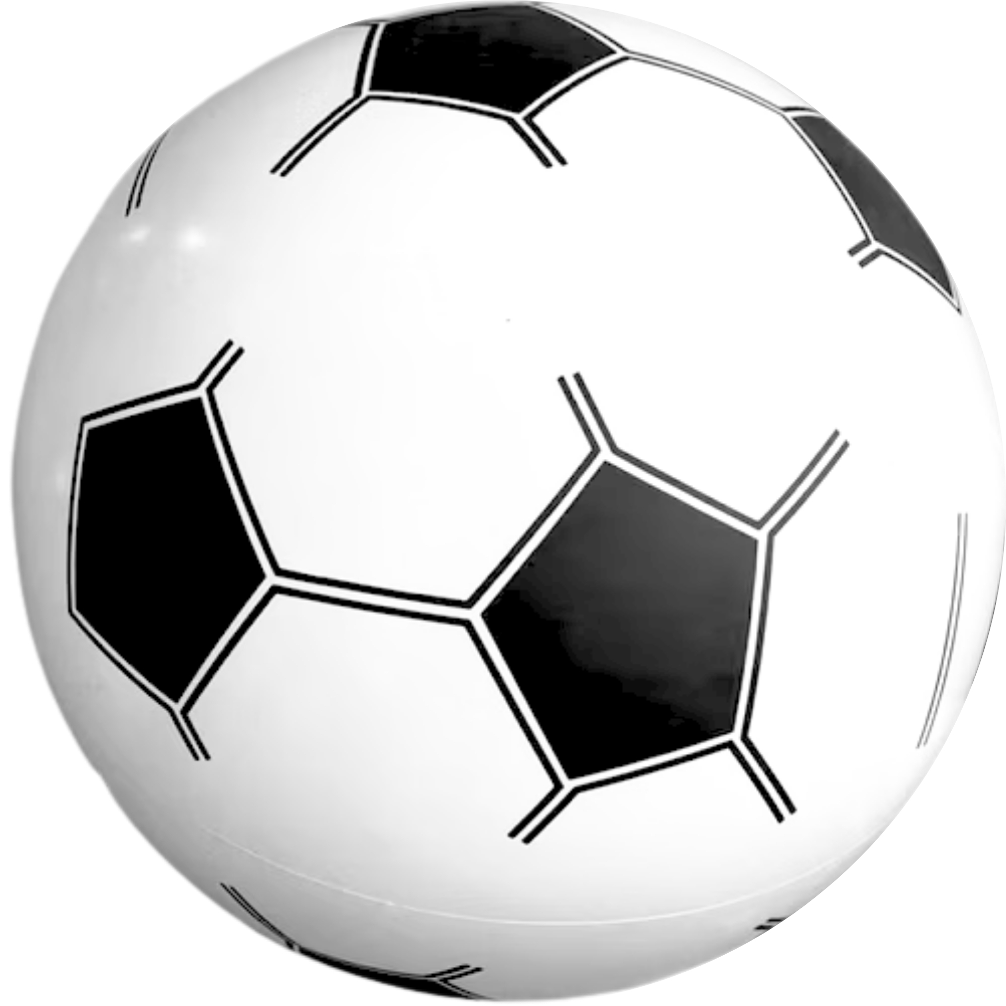 Inflatable White & Black Pattern Ball