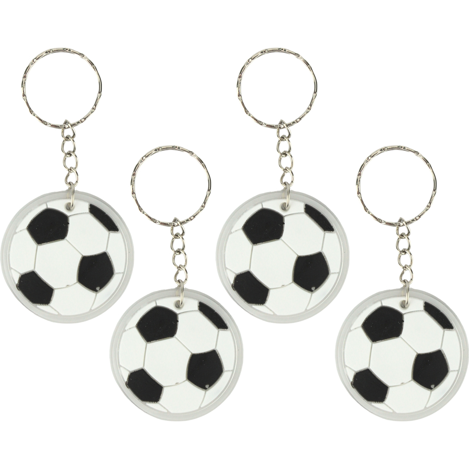 Pack of 12 Soccer Ball Keyrings