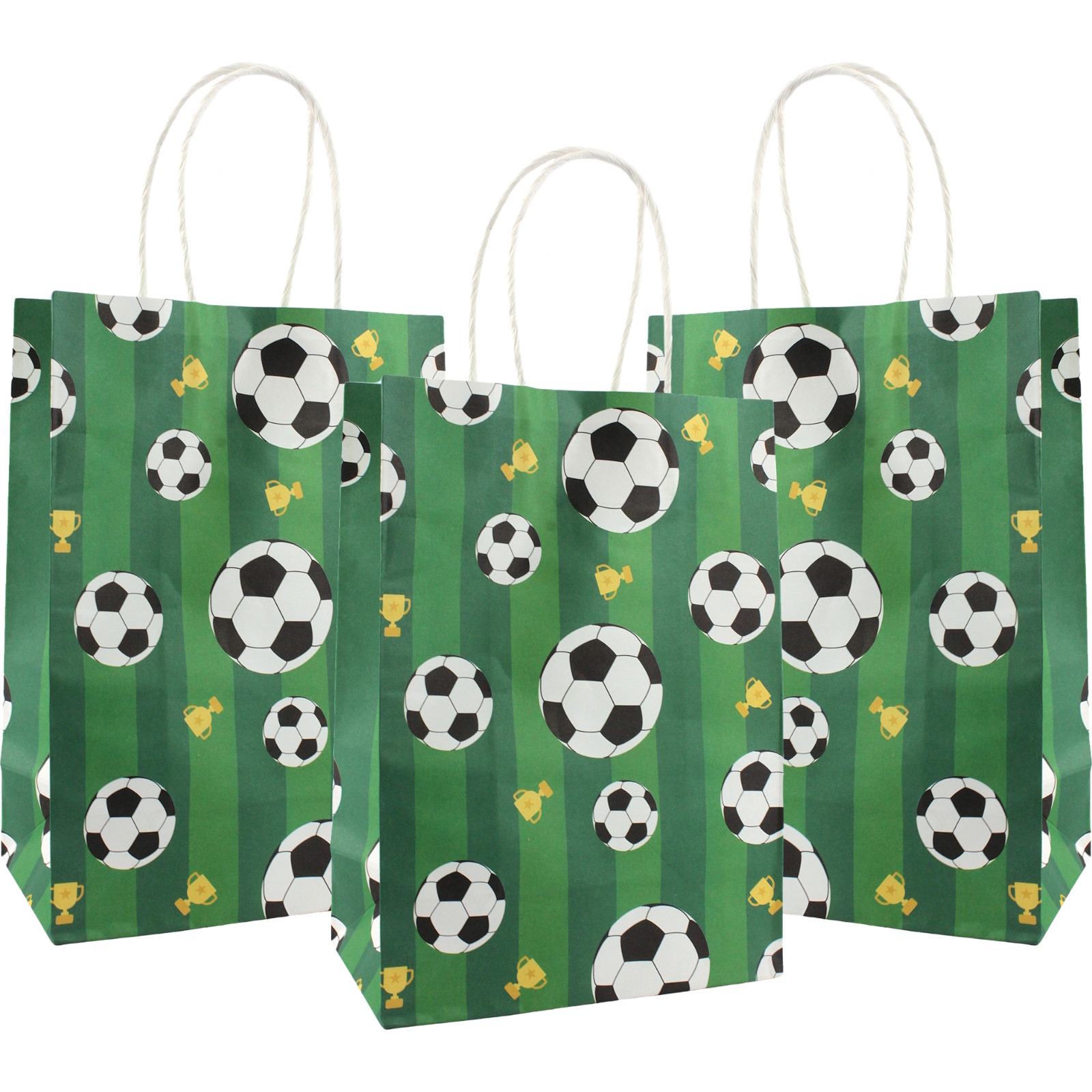 Soccer Ball Paper Gift Bags (Pack of 4)