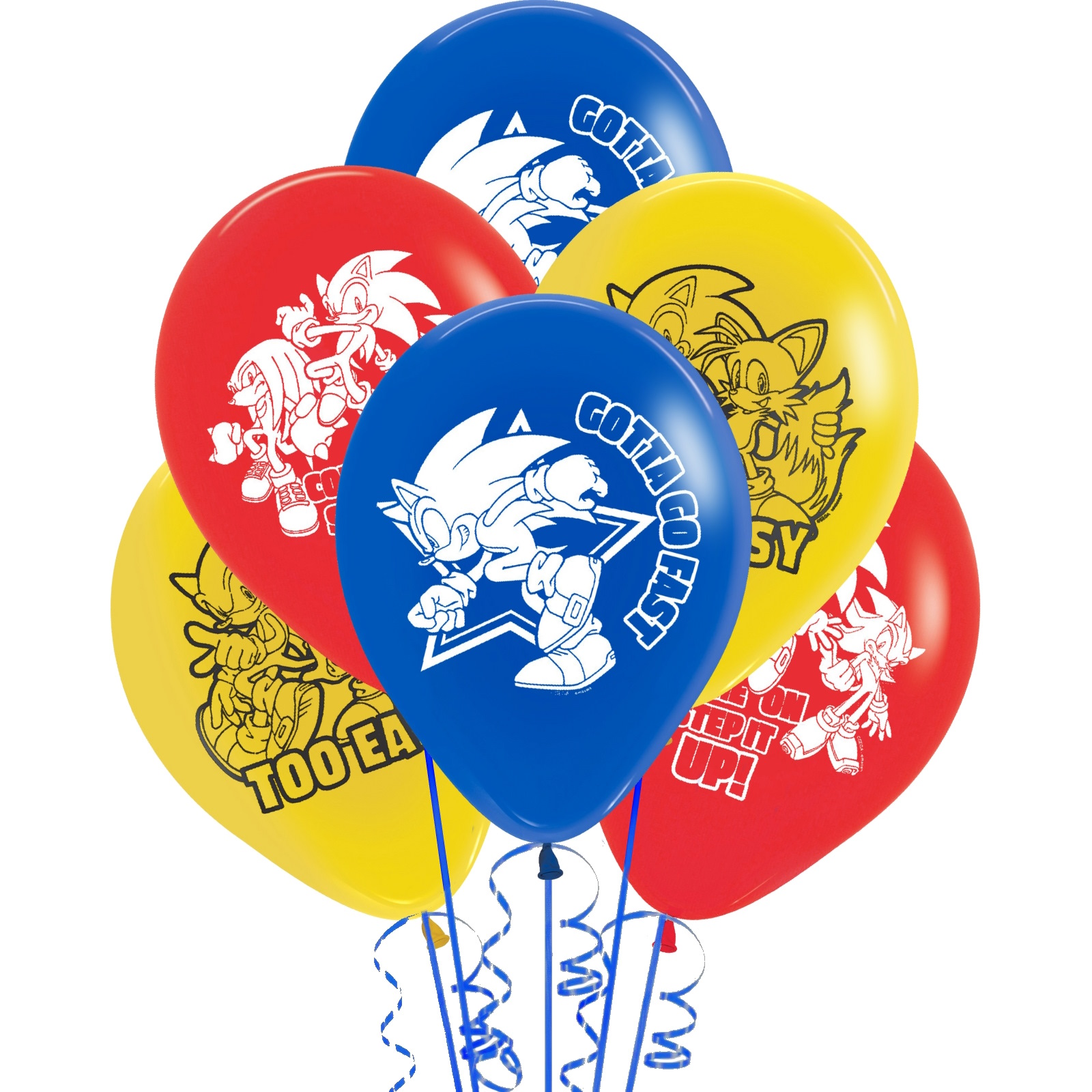 Sonic The Hedgehog Balloons (Pack of 6)