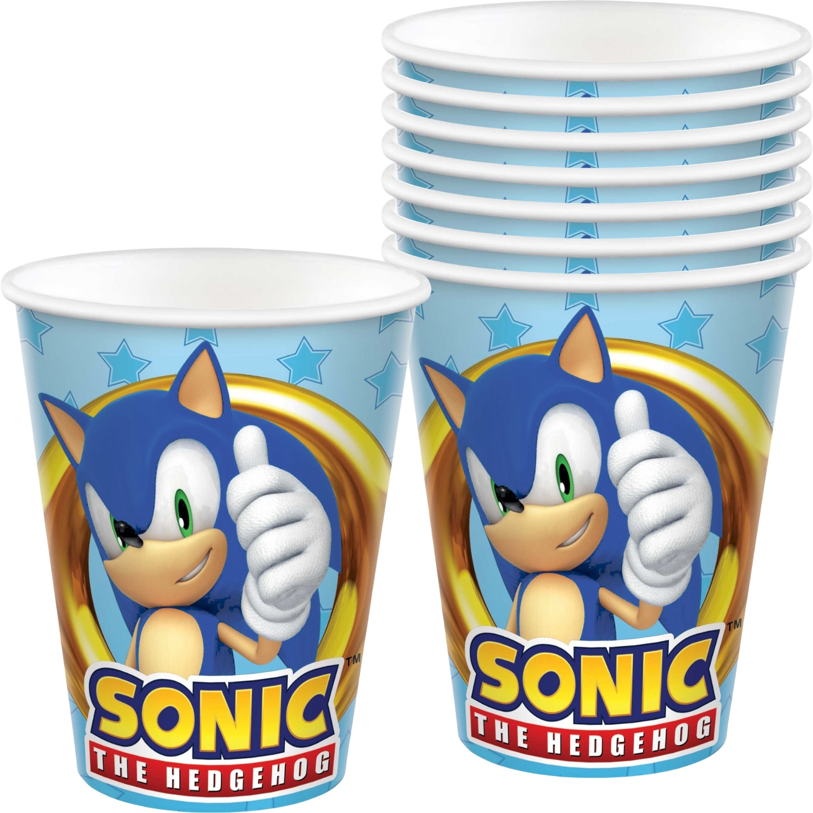 Sonic The Hedgehog Paper Cups (Pack of 8)