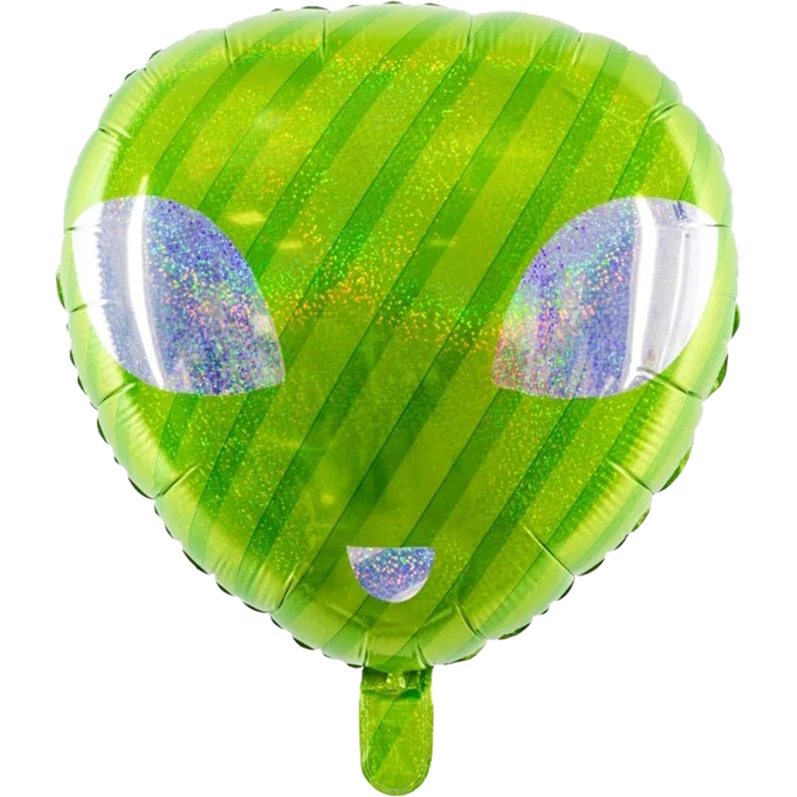 Holographic Green Alien Helium Balloon 48cm