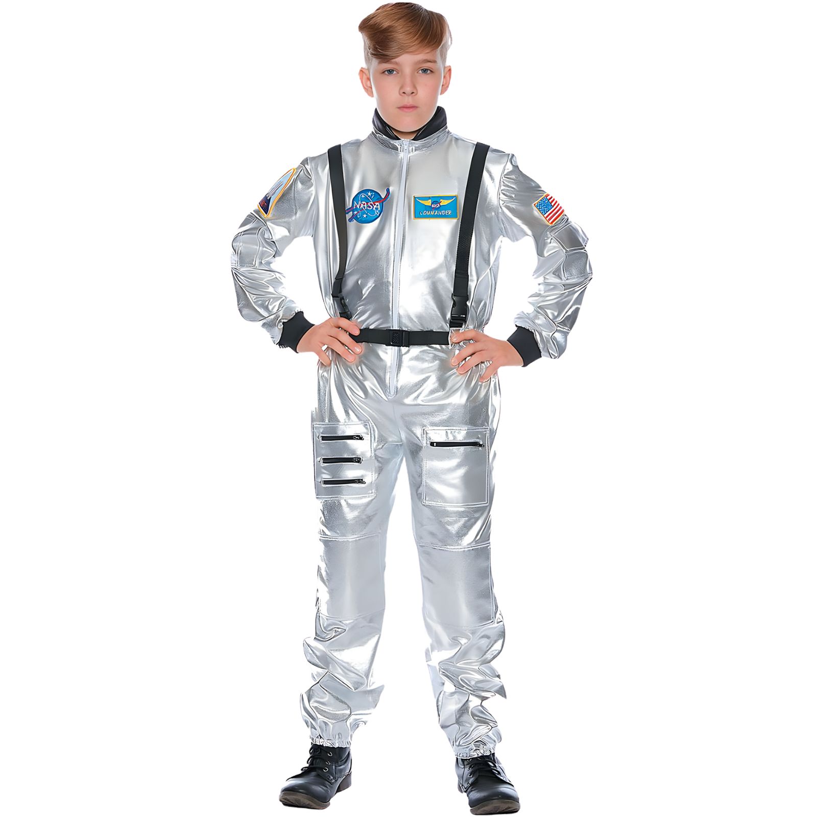 Kids Silver Astronaut Costume 10-12 Years