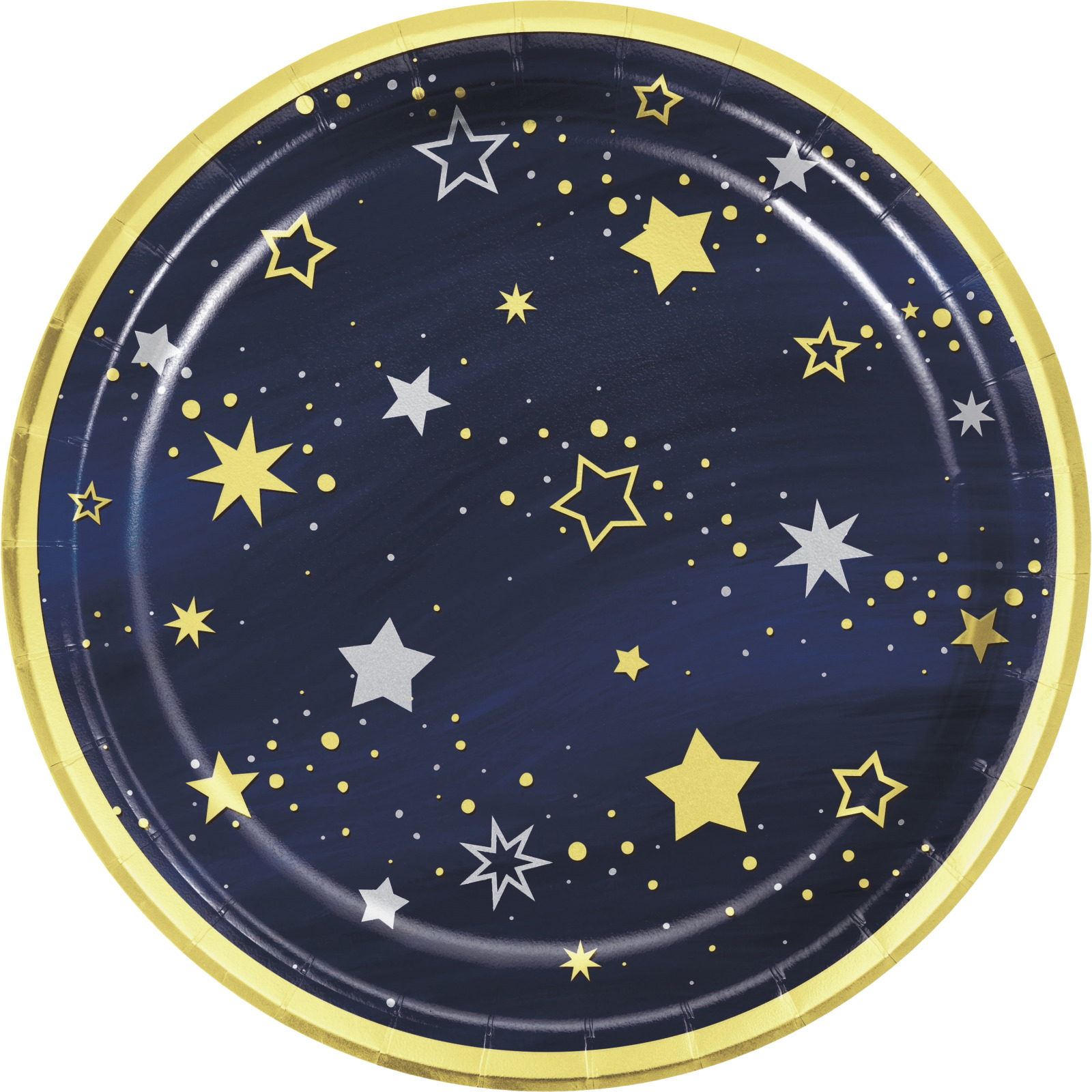 Starry Night Star Large Paper Plates (Pack of 8)