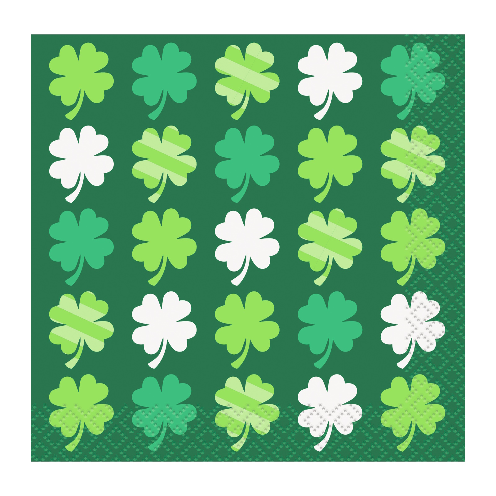 Lucky Clover Small Paper Napkins / Serviettes (Pack of 16)