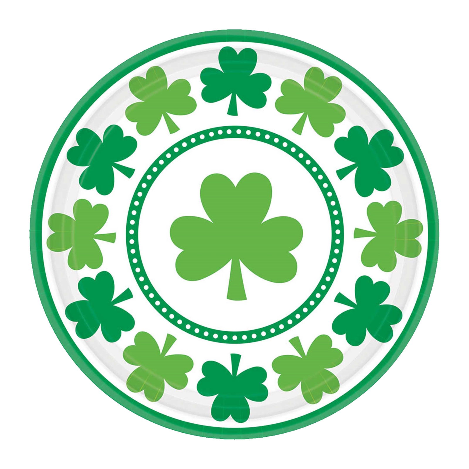 Lucky Shamrocks Small Paper Plates (Pack of 8)