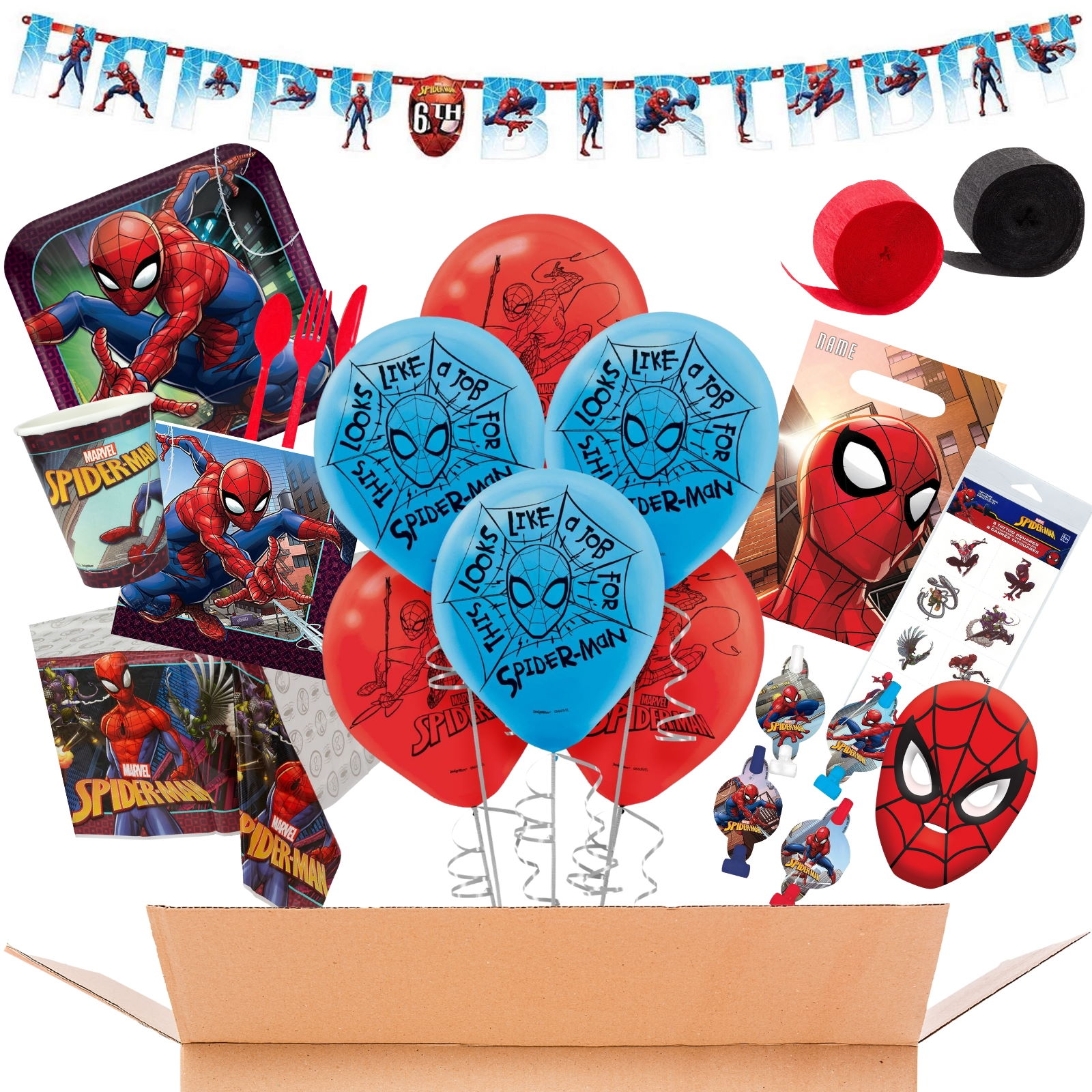 Spiderman Mega Party Set for 8 Guests