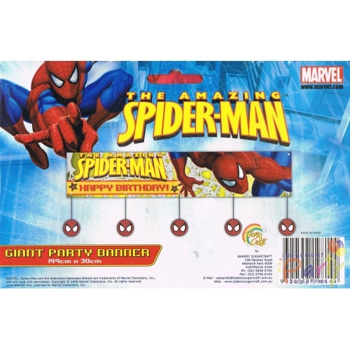 Spiderman Happy Birthday Banner