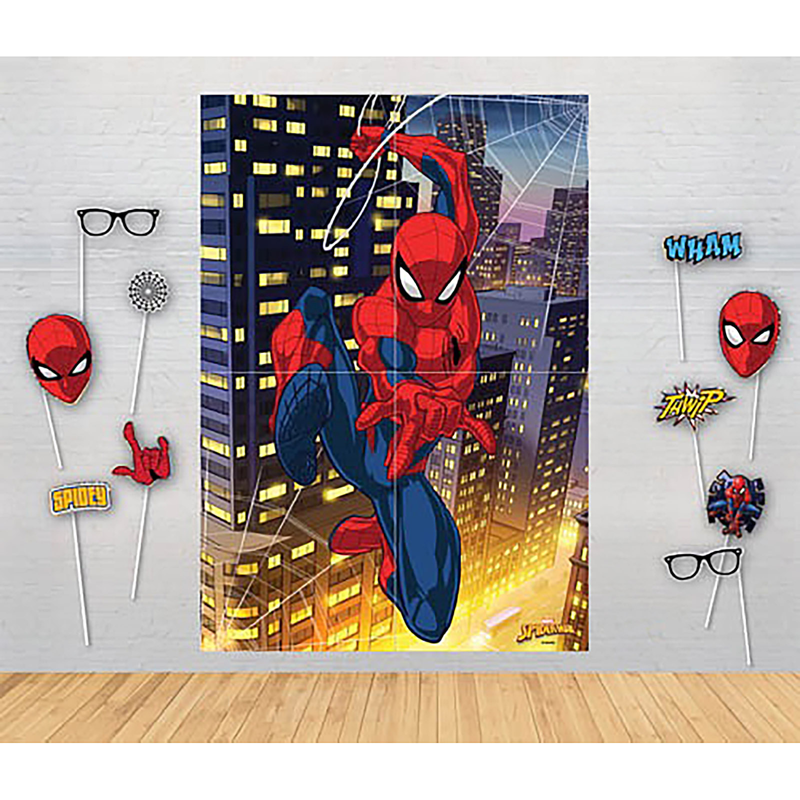 Spiderman Scene Setter With Photo Props