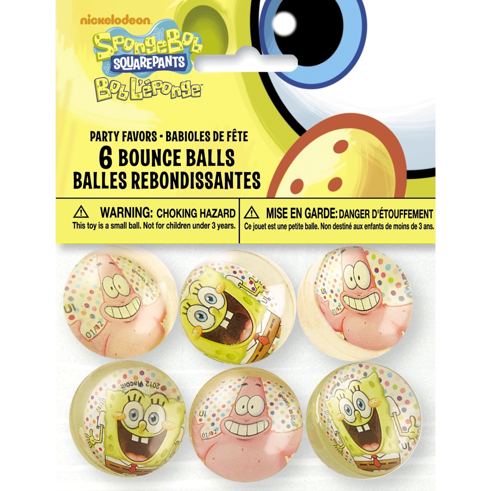 SpongeBob Squarepants Bounce Balls (Pack of 6)
