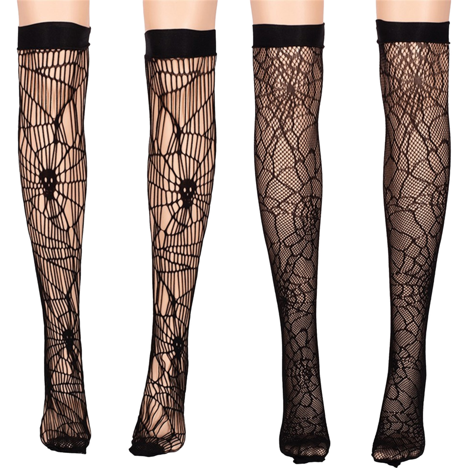 Pair of Over The Knee Web Adult Stockings (1 Only) 