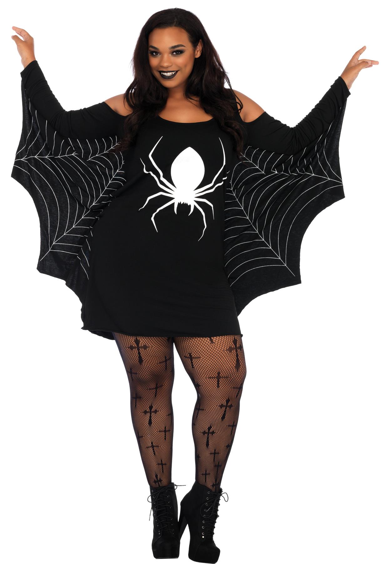 Jersey Dress Spider Web Adult Plus Costume