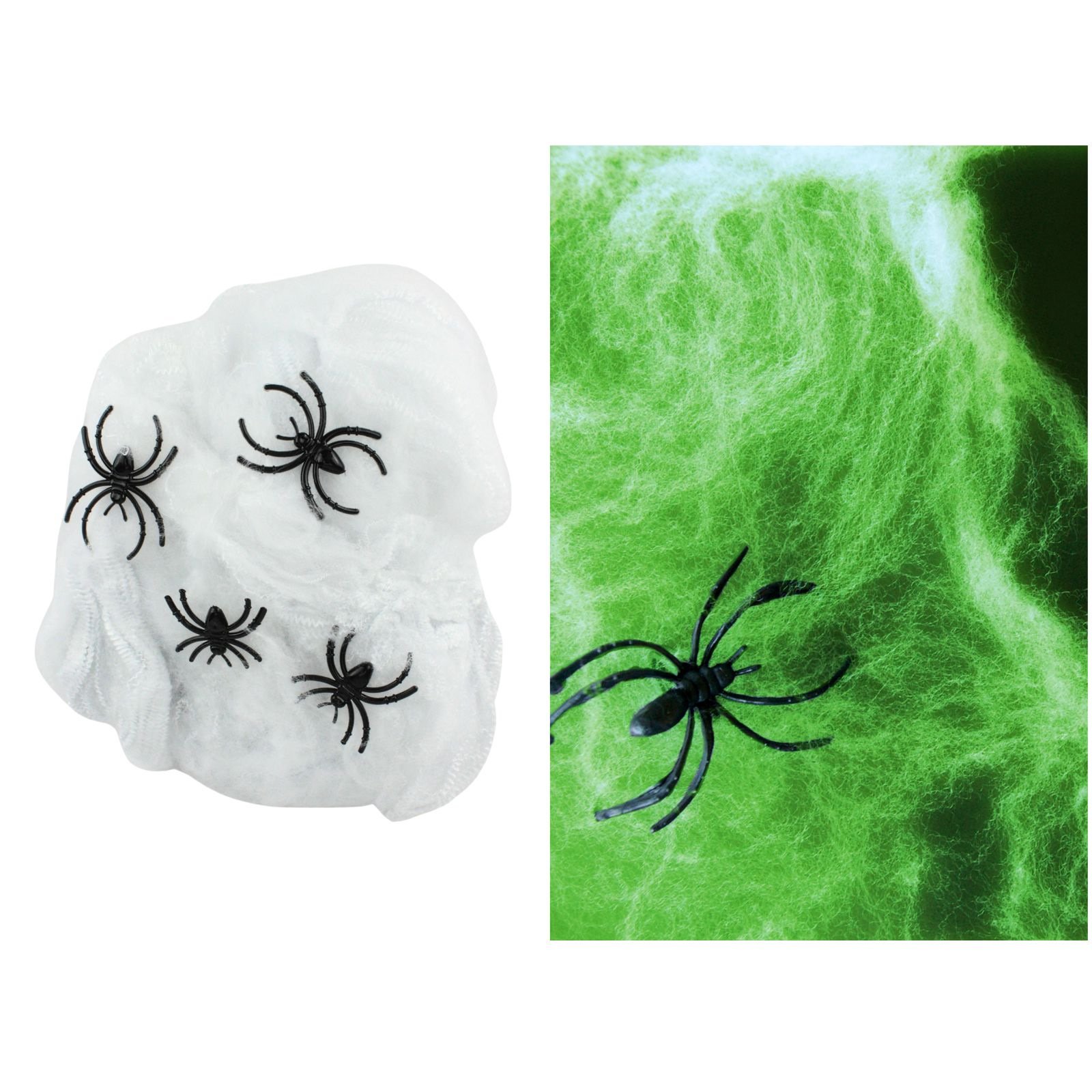 Glow In The Dark Spiders & Web Decoration 28g