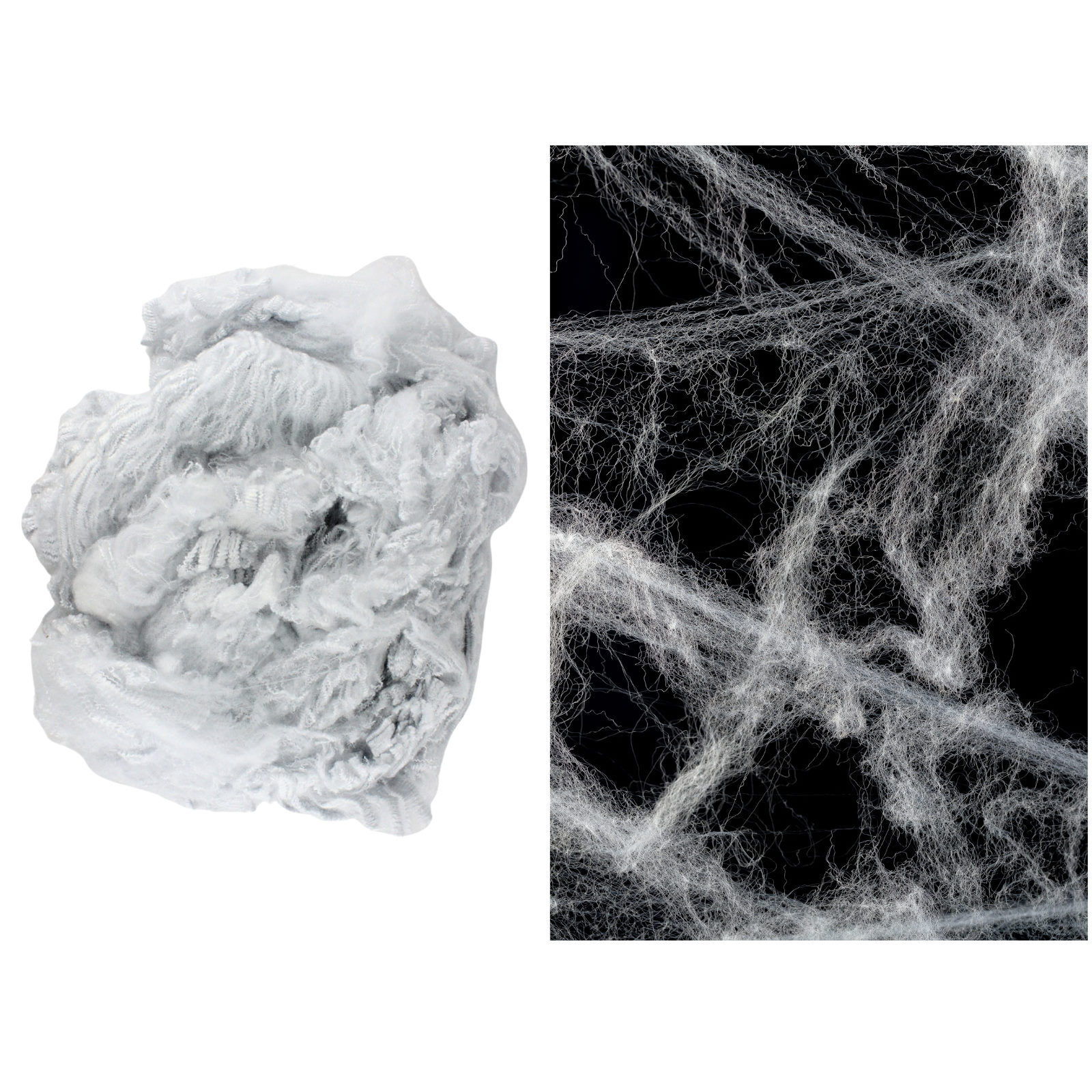 White Stretchy Spider Web Decoration 220g