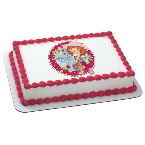 Strawberry Shortcake Edible Icing Cake Decoration