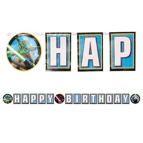 Lego Star Wars Happy Birthday Banner