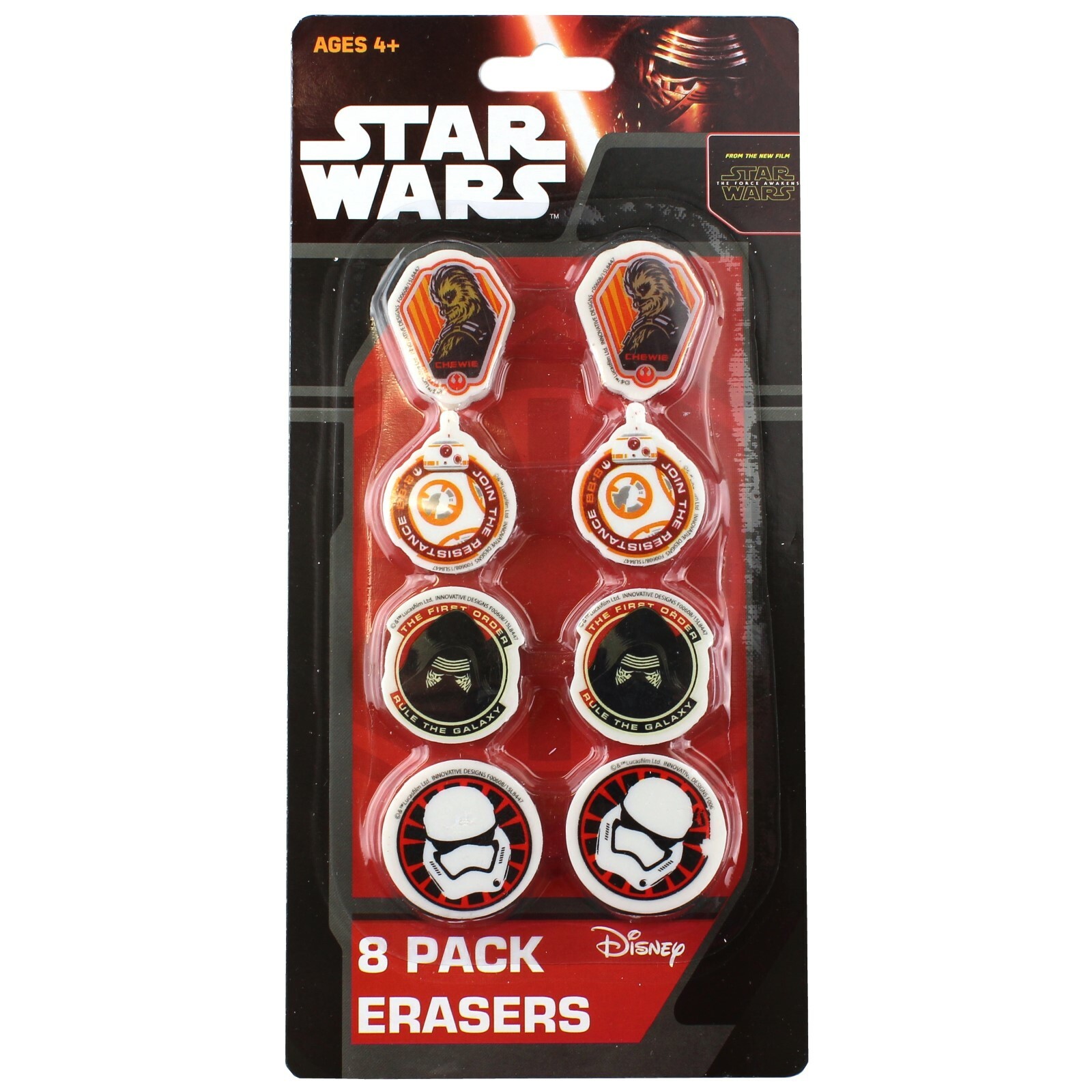 Star Wars Erasers (Pack of 8)