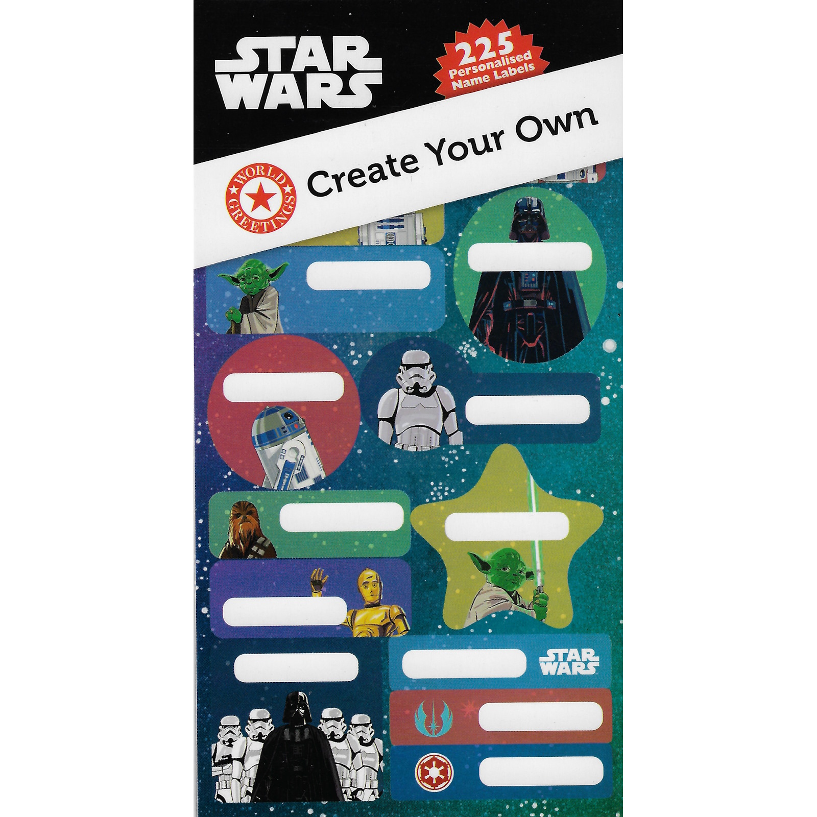 Star Wars Create Your Own Name Labels Sticker Book (15 Sheets)