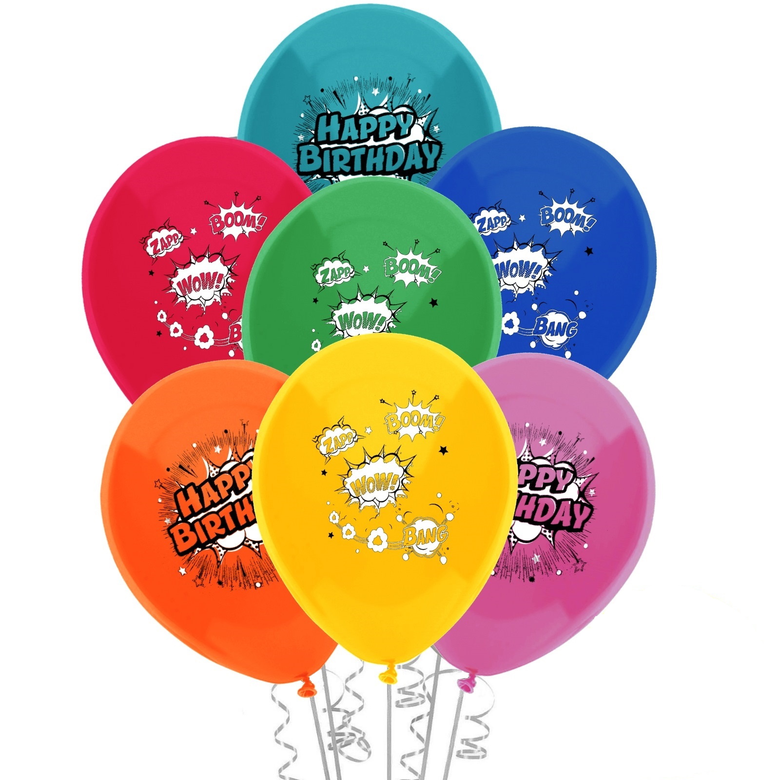 Superhero Comic Latex Balloons (Pack of 50)