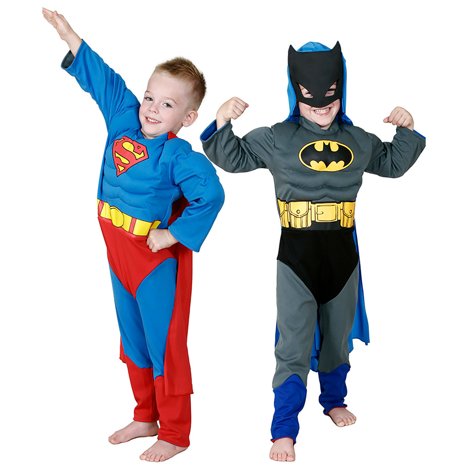 Reversible Superman To Batman Deluxe Kids Costume (4-6 Years)