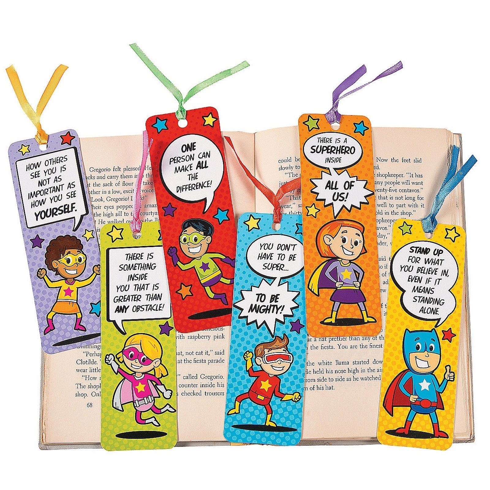 Superhero Bookmarks (Pack of 48)