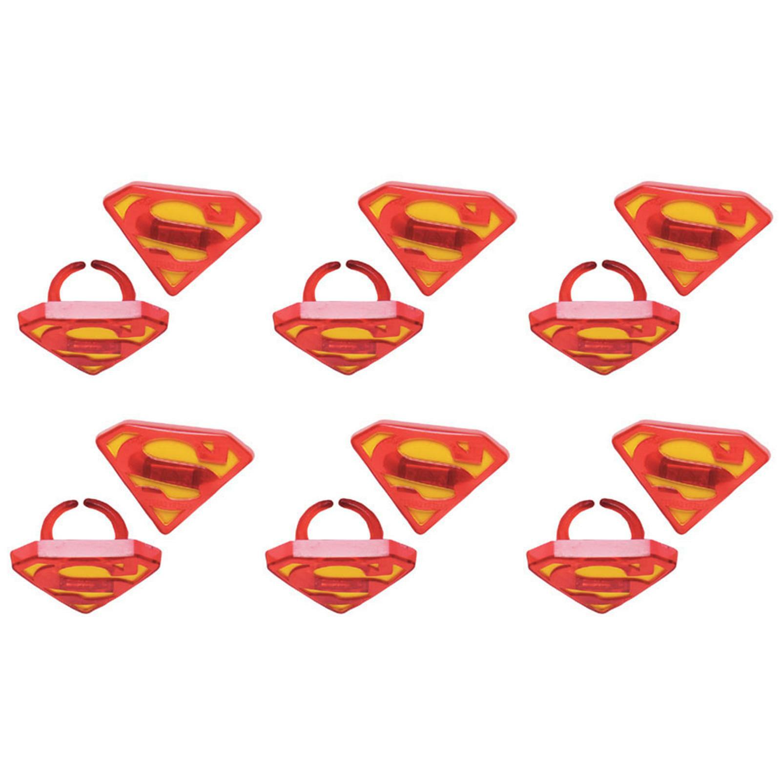 Superman Cupcake Rings (Pack of 12)