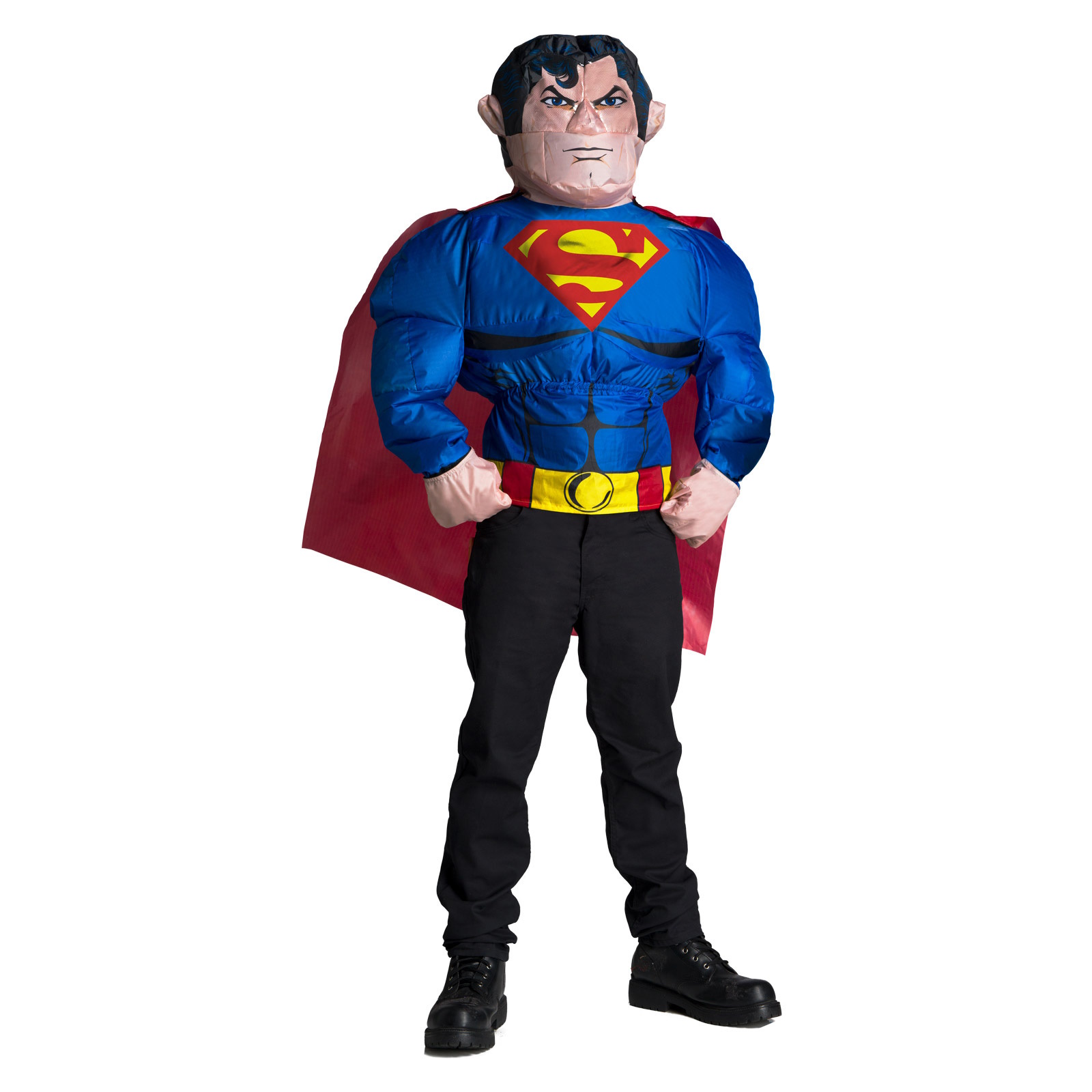 Superman Inflatable Shirt With Cape Adult Costume  