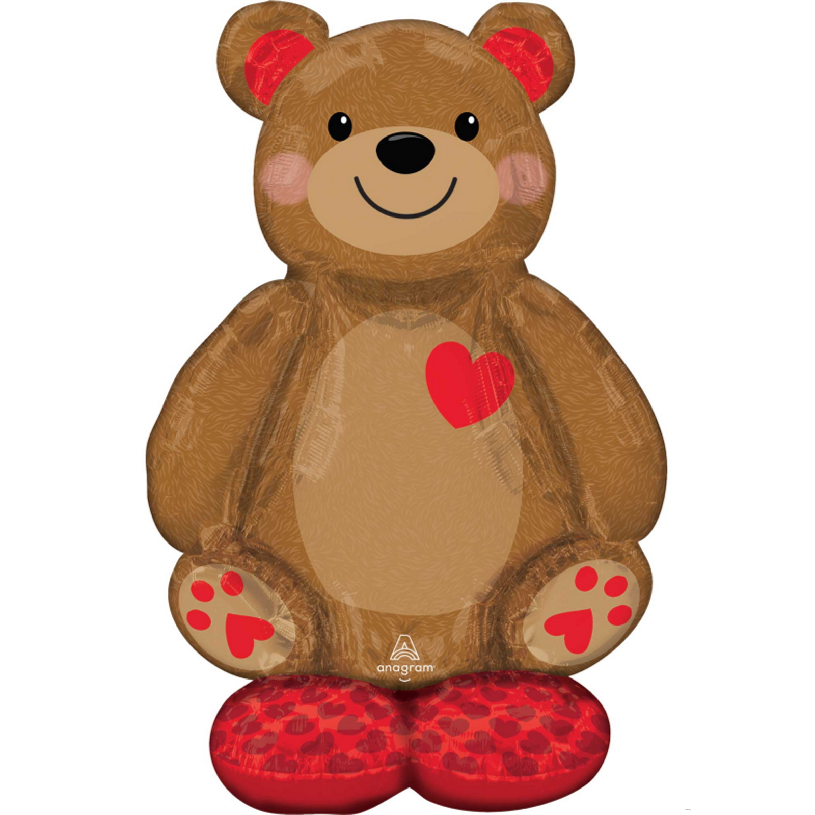 AirLoonz Cuddly Teddy Bear Air Fill Foil Balloon 121cm
