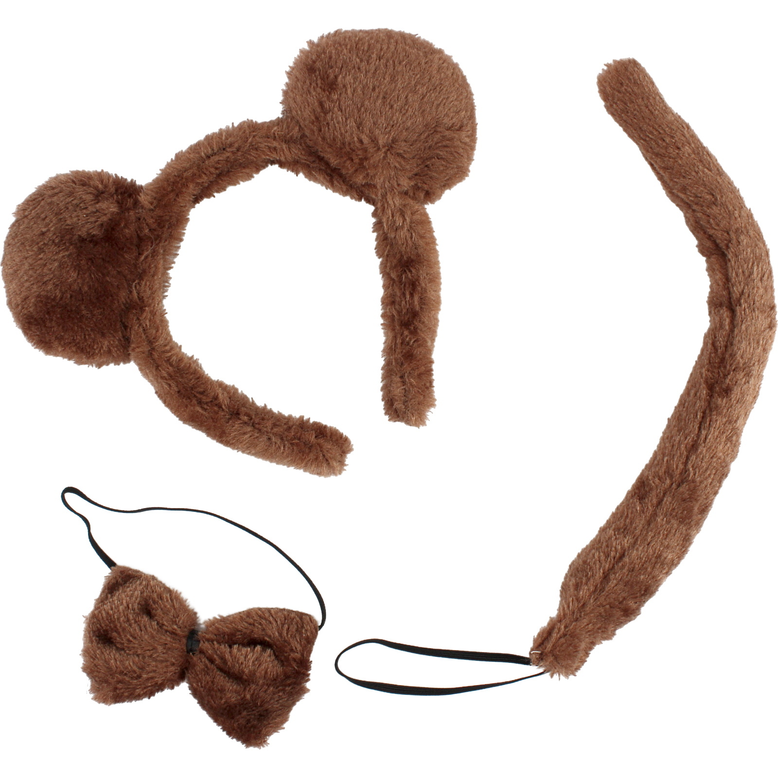 Brown Bear Ears and Tail Costume Set