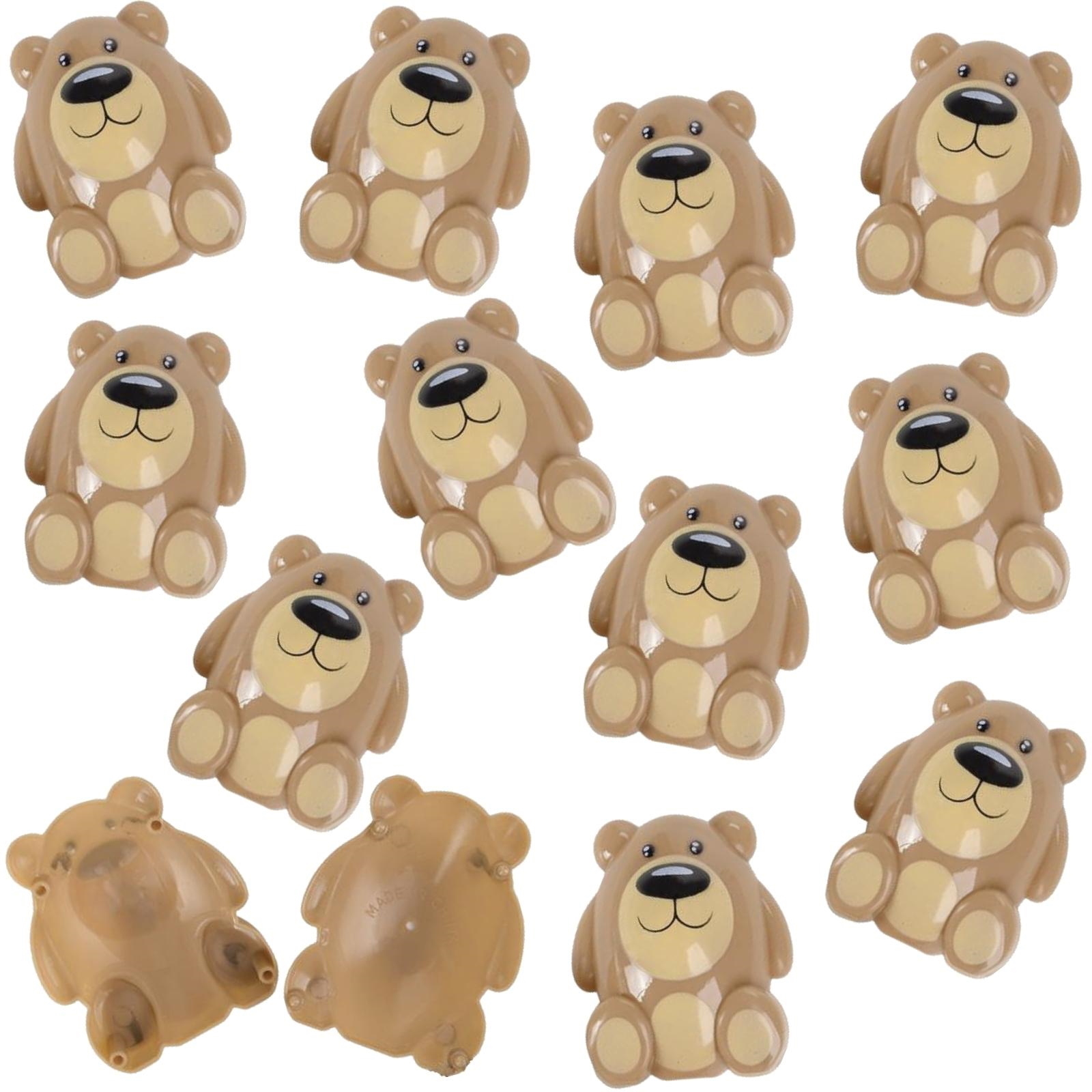 Teddy Bear Fillable Plastic Easter Eggs 6.5cm (Pack of 12)