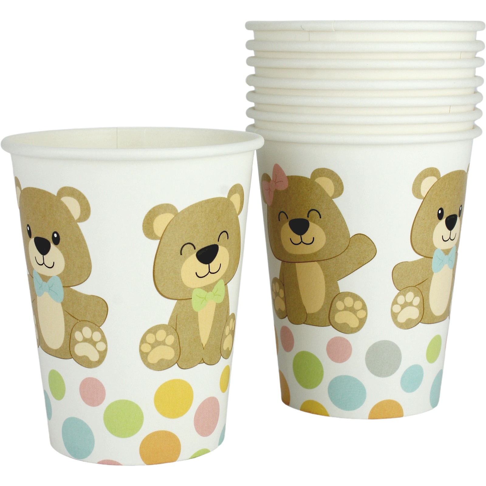 Teddy Bear Paper Cups (Pack of 8)