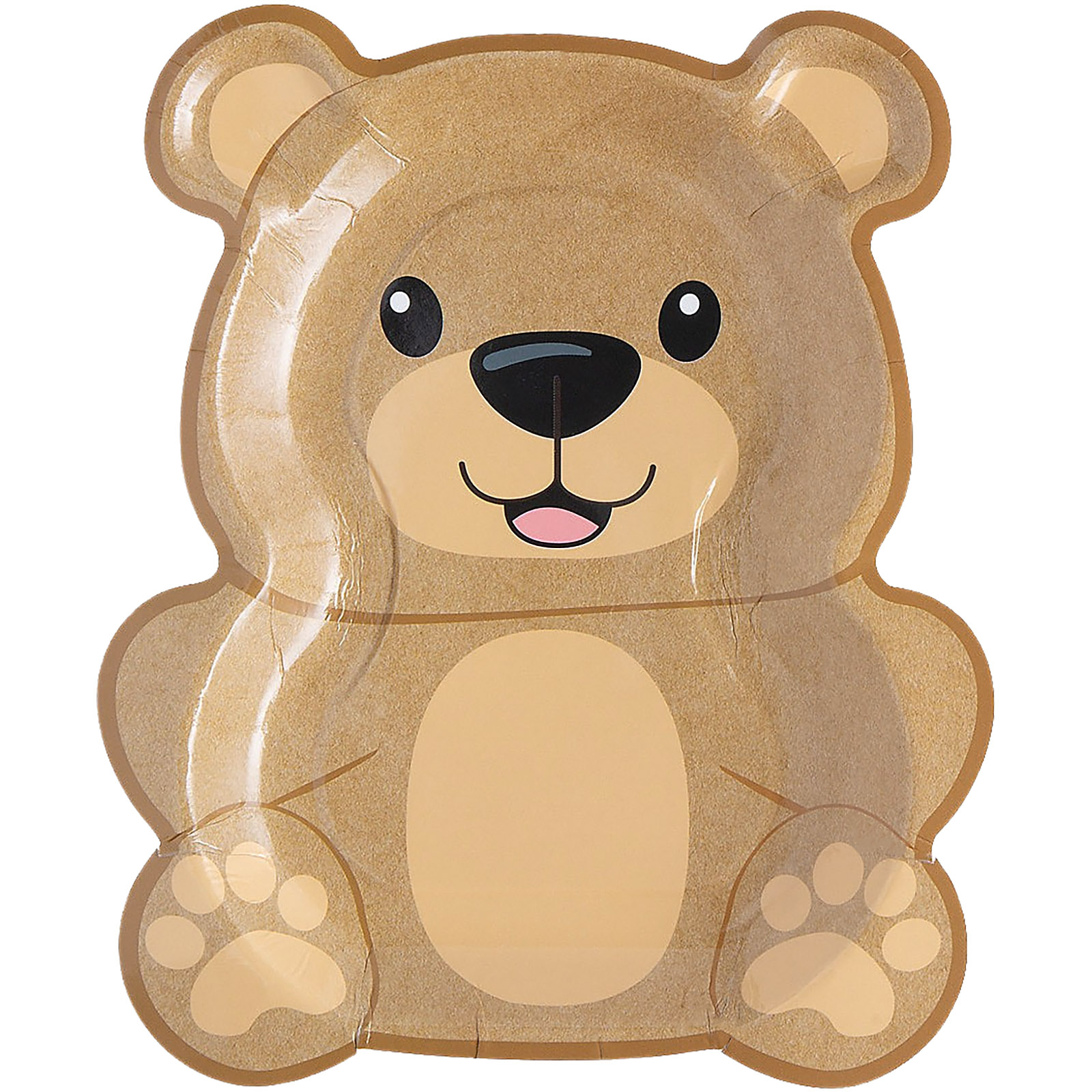 Teddy Bear Shaped Paper Plates (Pack of 8) 