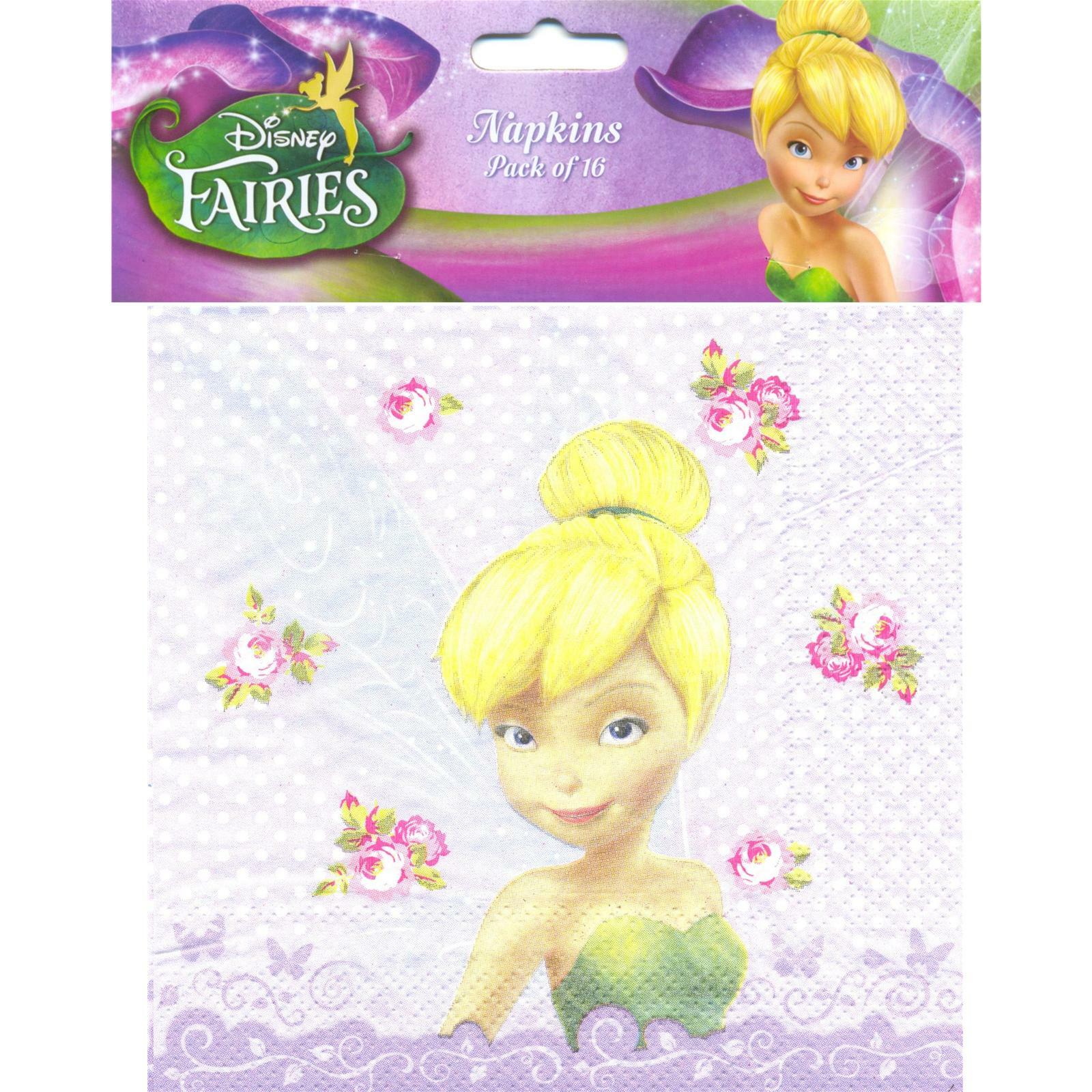 Disney Fairies Tinkerbell Large Napkins / Serviettes (Pack of 16)