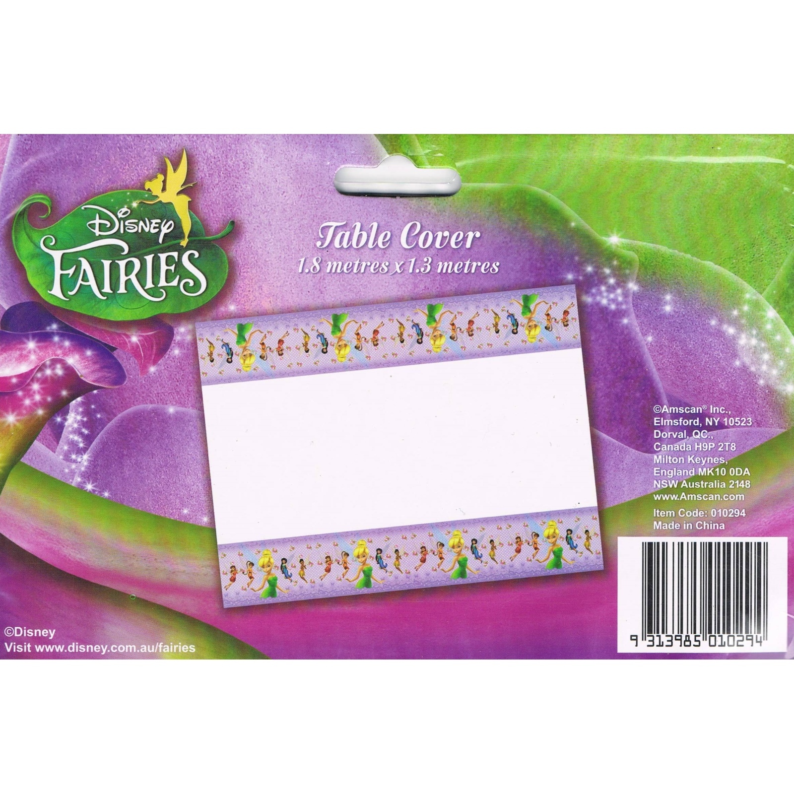 Disney Fairies Tinkerbell Plastic Tablecloth