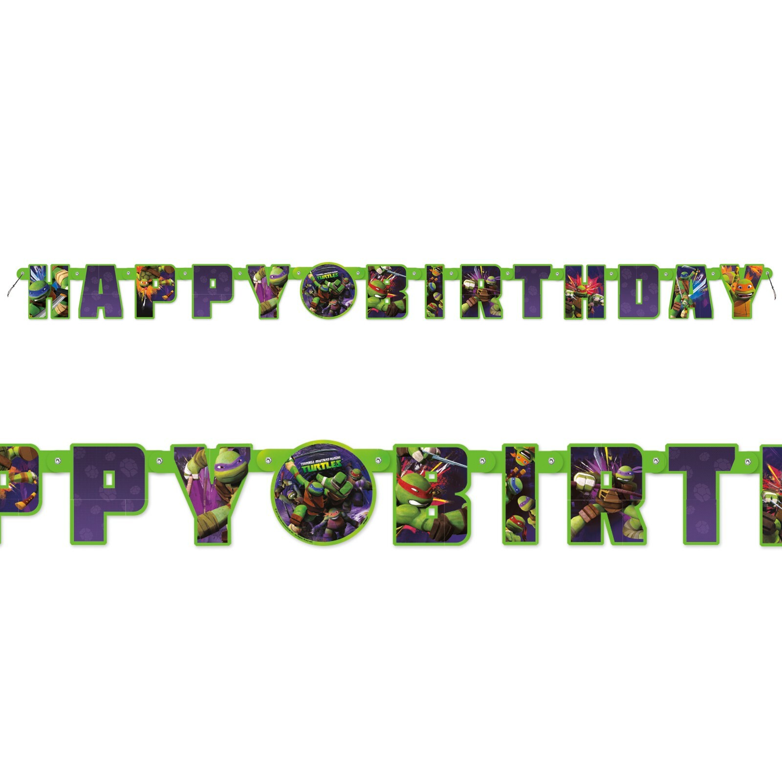 Teenage Mutant Ninja Turtles Happy Birthday Banner