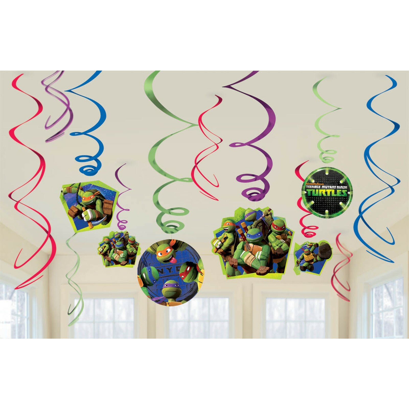 Teenage Mutant Ninja Turtles Swirl Decorations (Pack of 12)