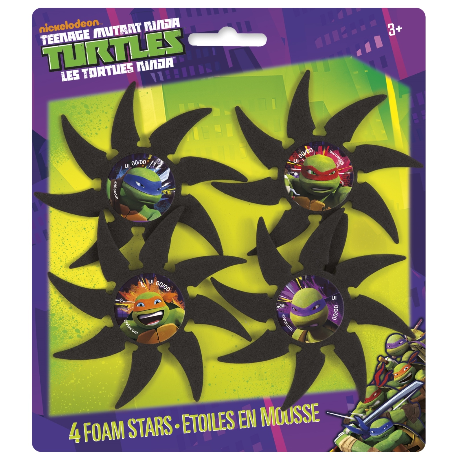 Teenage Mutant Ninja Turtles Foam Ninja Stars (Pack of 4)