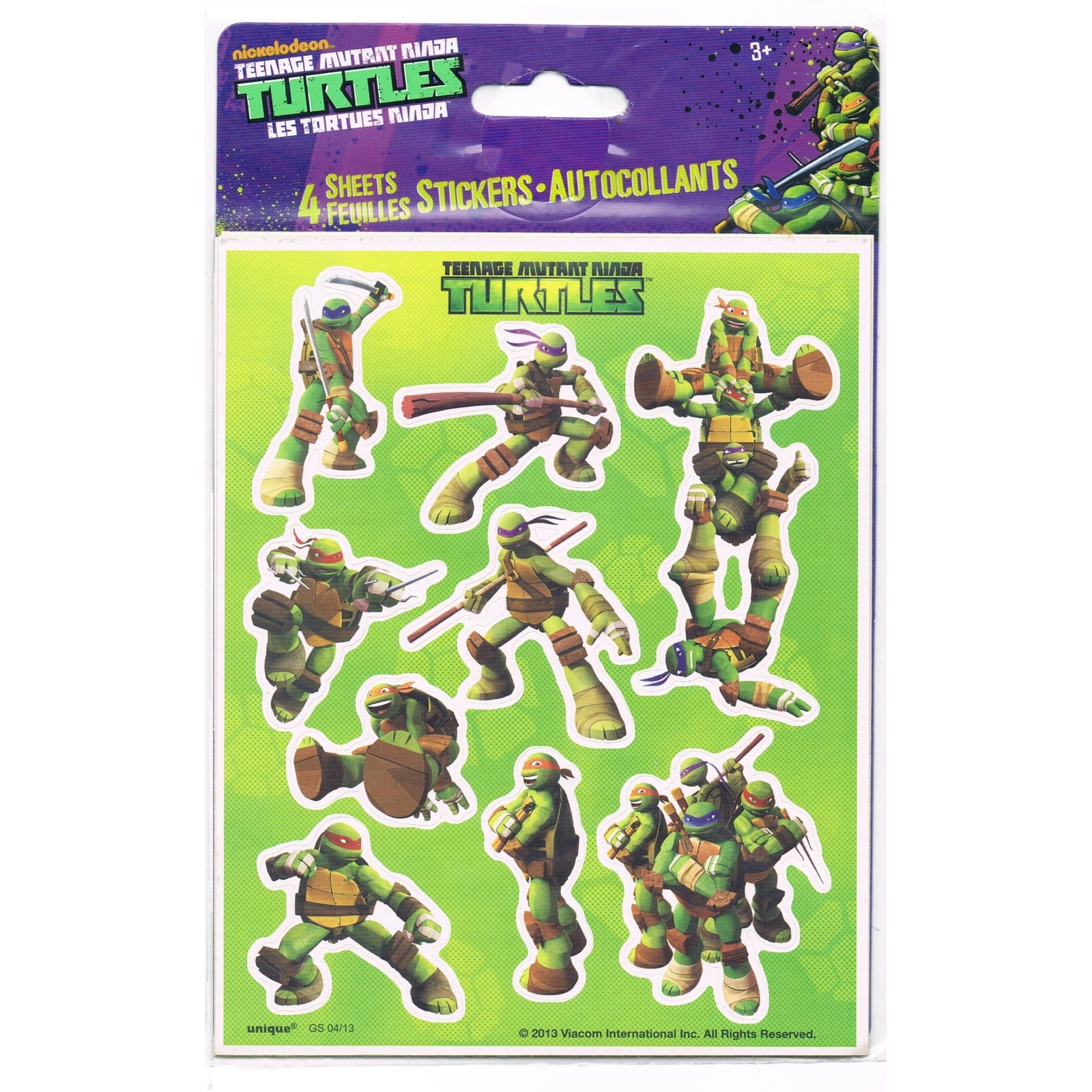 Teenage Mutant Ninja Turtles Stickers (4 Sheets)
