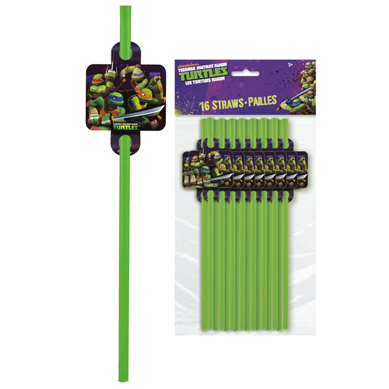 Teenage Mutant Ninja Turtles Drinking Straws (Pack of 16)