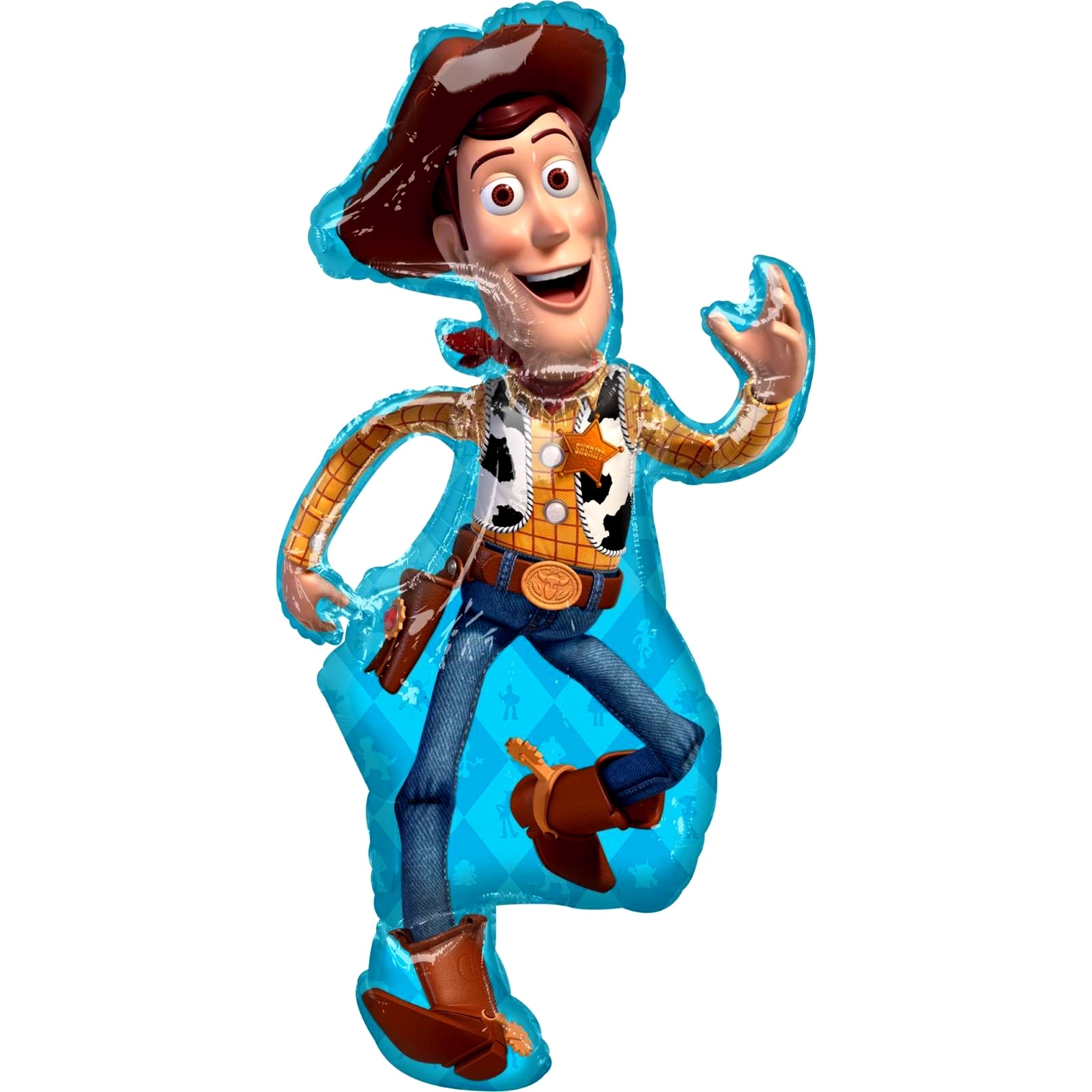 Toy Story Gang Folienballons – 3er Pack Mit Wiederverwendbarem Plastikbecher & Stick, Einfach Mit Luft Zu Füllen