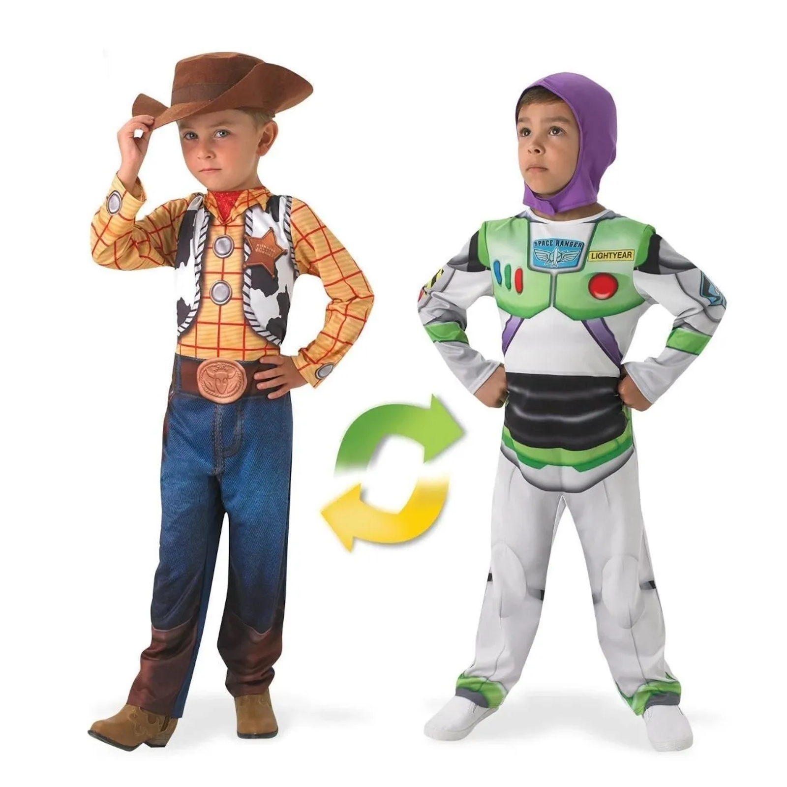 Toy Story Woody Buzz Lightyear Reversible Child Costume 3-5 Years