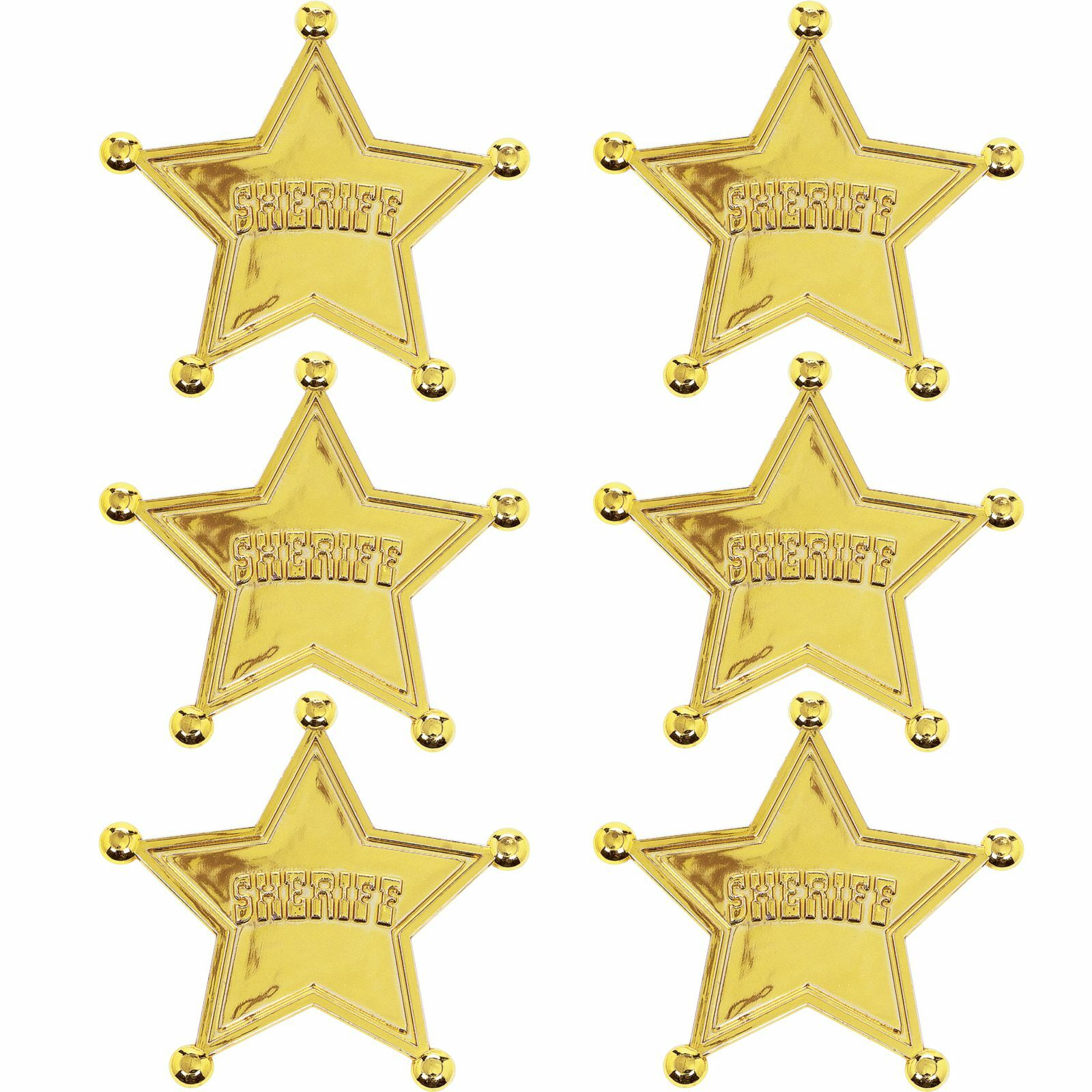 Toy Story Plastic Sheriff Badges (Pack of 6)