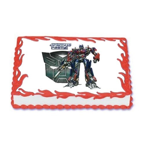 Transformers Optimus Prime Edible Icing Cake Decoration