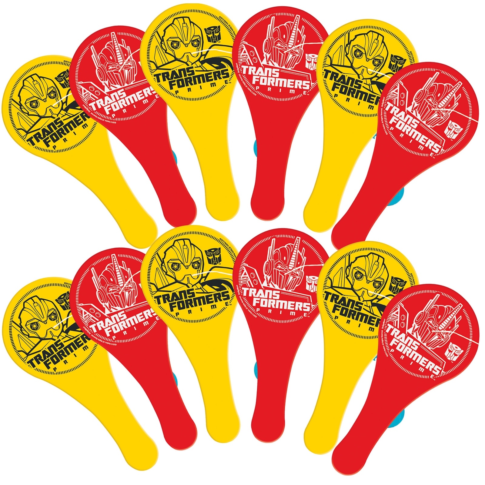 Transformers Prime Mini Paddleball Toys (Pack 12)