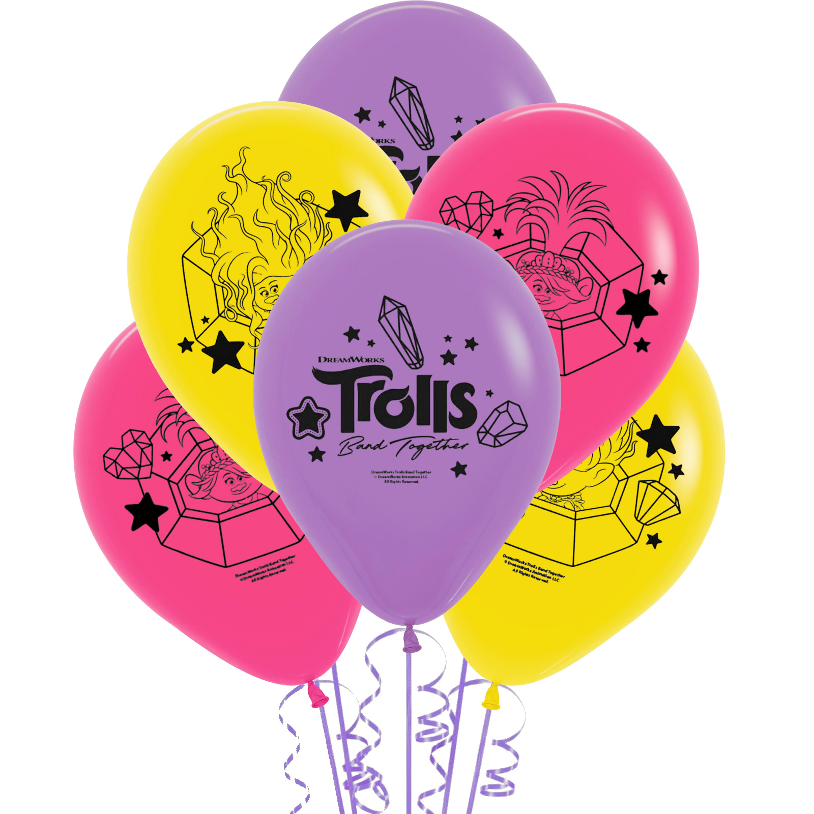 Trolls Band Together Latex Balloons (Pack of 6)